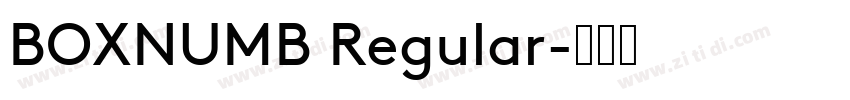 BOXNUMB Regular字体转换